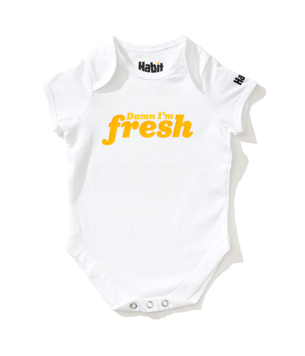 Damn I’m fresh baby onesie